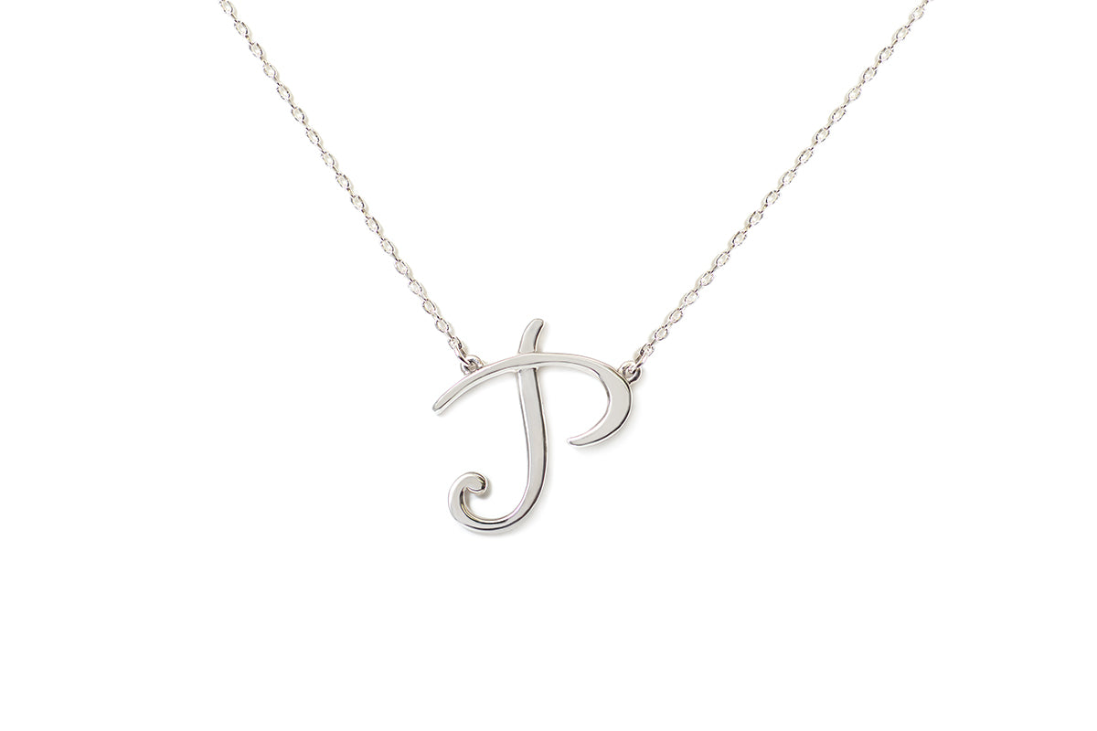Gargantilla "LETRA P" plata .925 cursiva (24979)