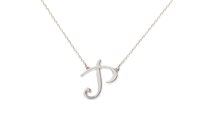 Gargantilla "LETRA P" plata .925 cursiva (24979)