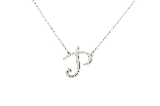 Gargantilla "LETRA P" plata .925 cursiva (24979)