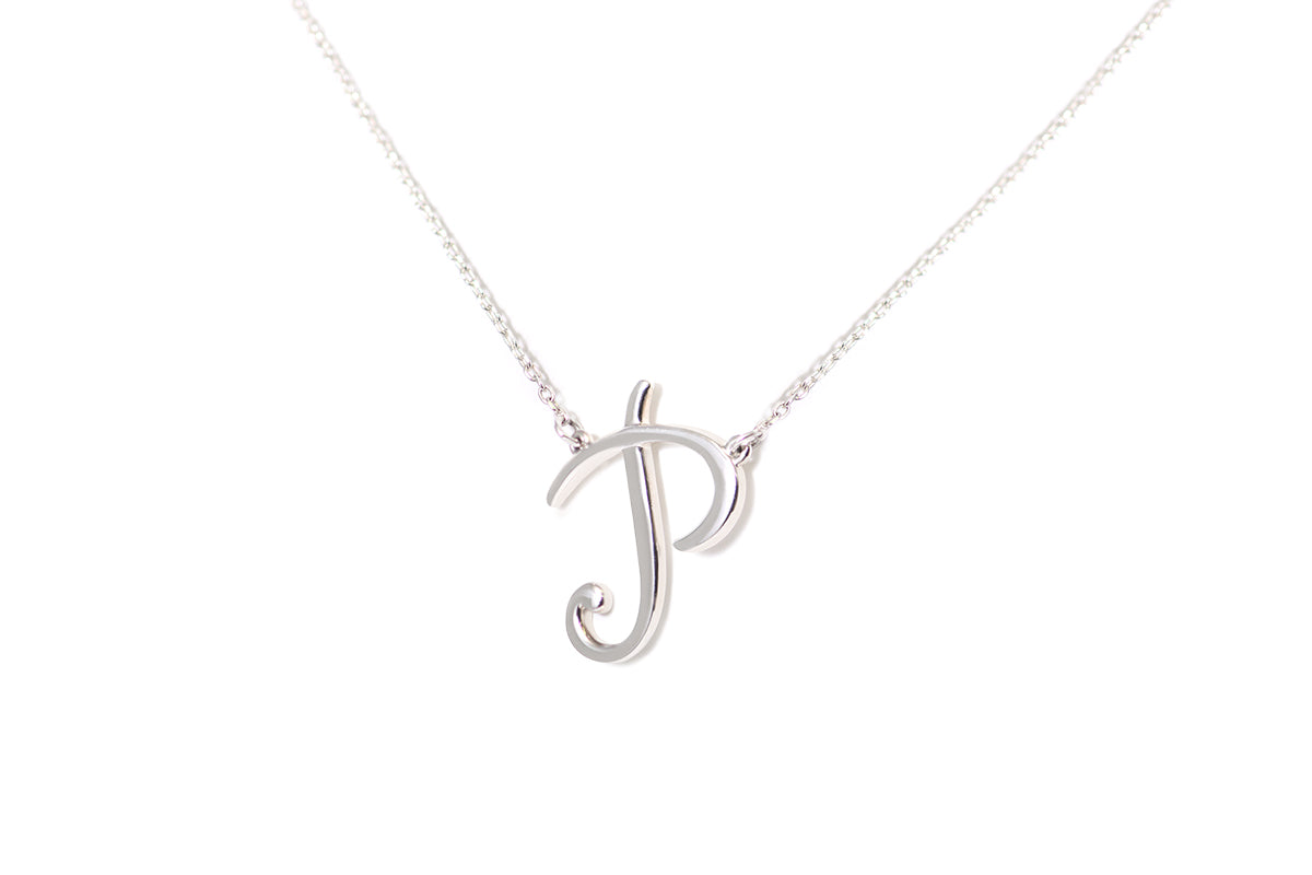 Gargantilla "LETRA P" plata .925 cursiva (24979)