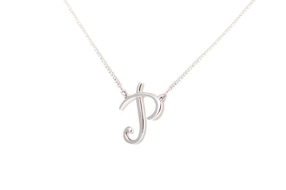 Gargantilla "LETRA P" plata .925 cursiva (24979)