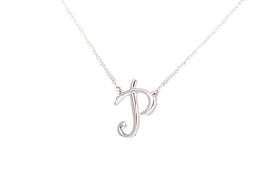 Gargantilla "LETRA P" plata .925 cursiva (24979)