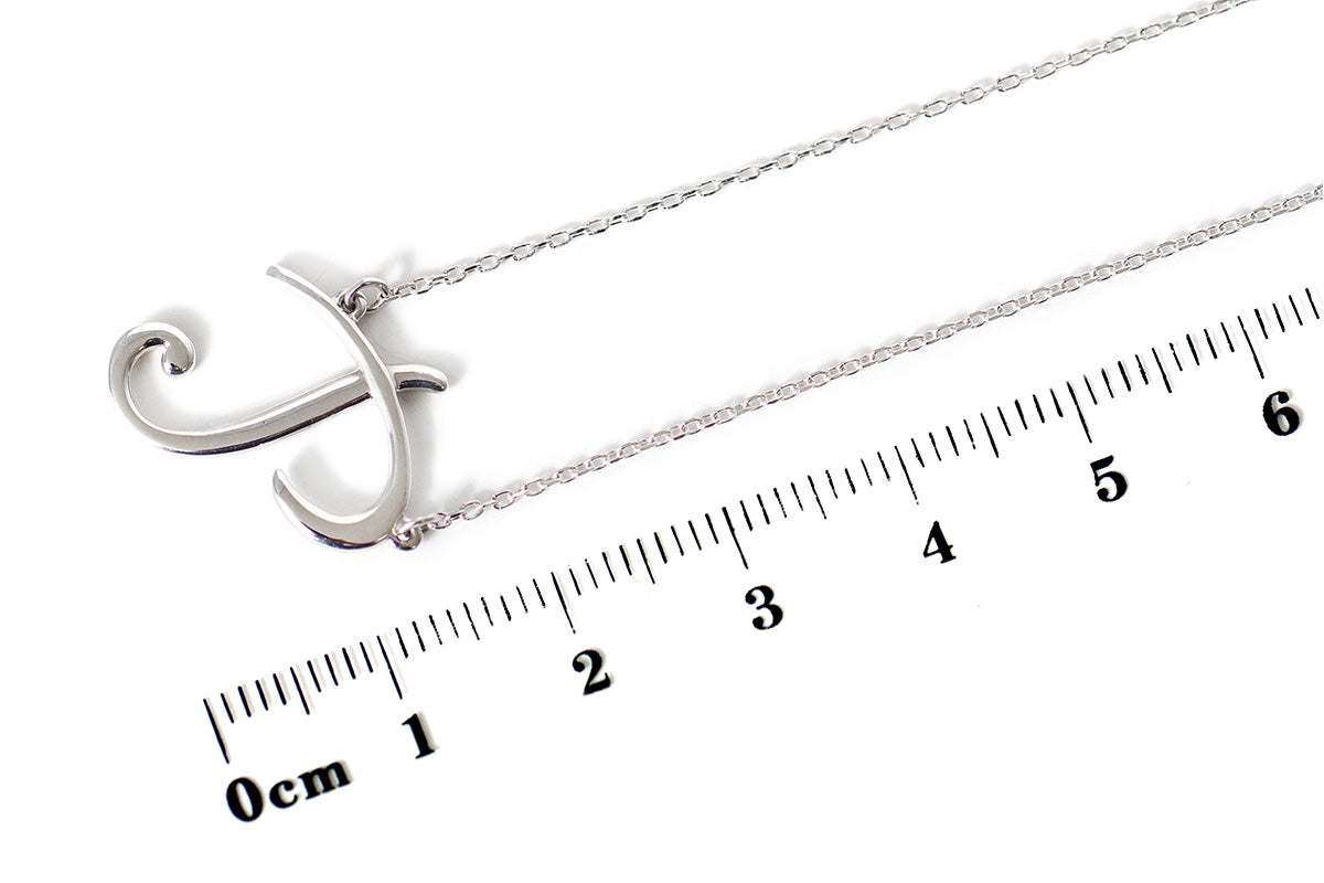 Gargantilla "LETRA P" plata .925 cursiva (24979)