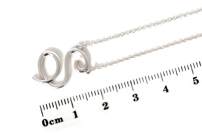 Gargantilla "LETRA S" cursiva en plata .925 (24980)