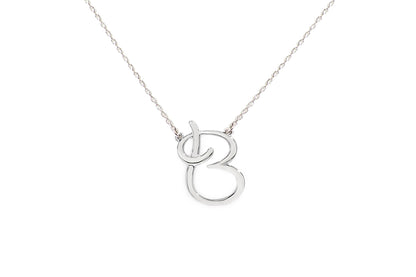 Gargantilla "LETRA B" plata .925 cursiva (24981)