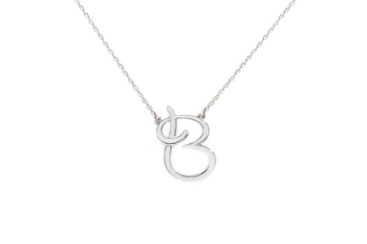 Gargantilla "LETRA B" plata .925 cursiva (24981)