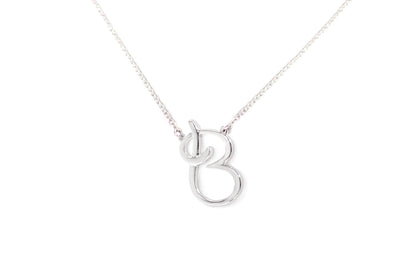 Gargantilla "LETRA B" plata .925 cursiva (24981)