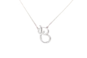 Gargantilla "LETRA B" plata .925 cursiva (24981)