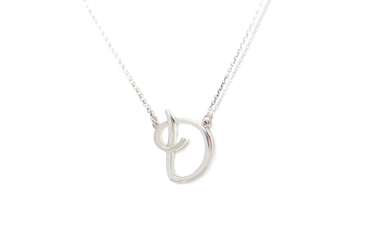 Gargantilla "LETRA D" plata .925 cursiva (24983)