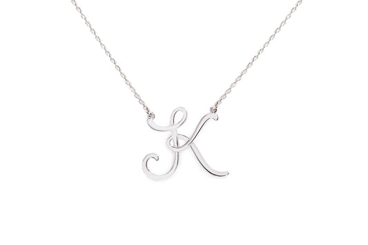 Gargantilla "LETRA K" plata .925 cursiva (25052)
