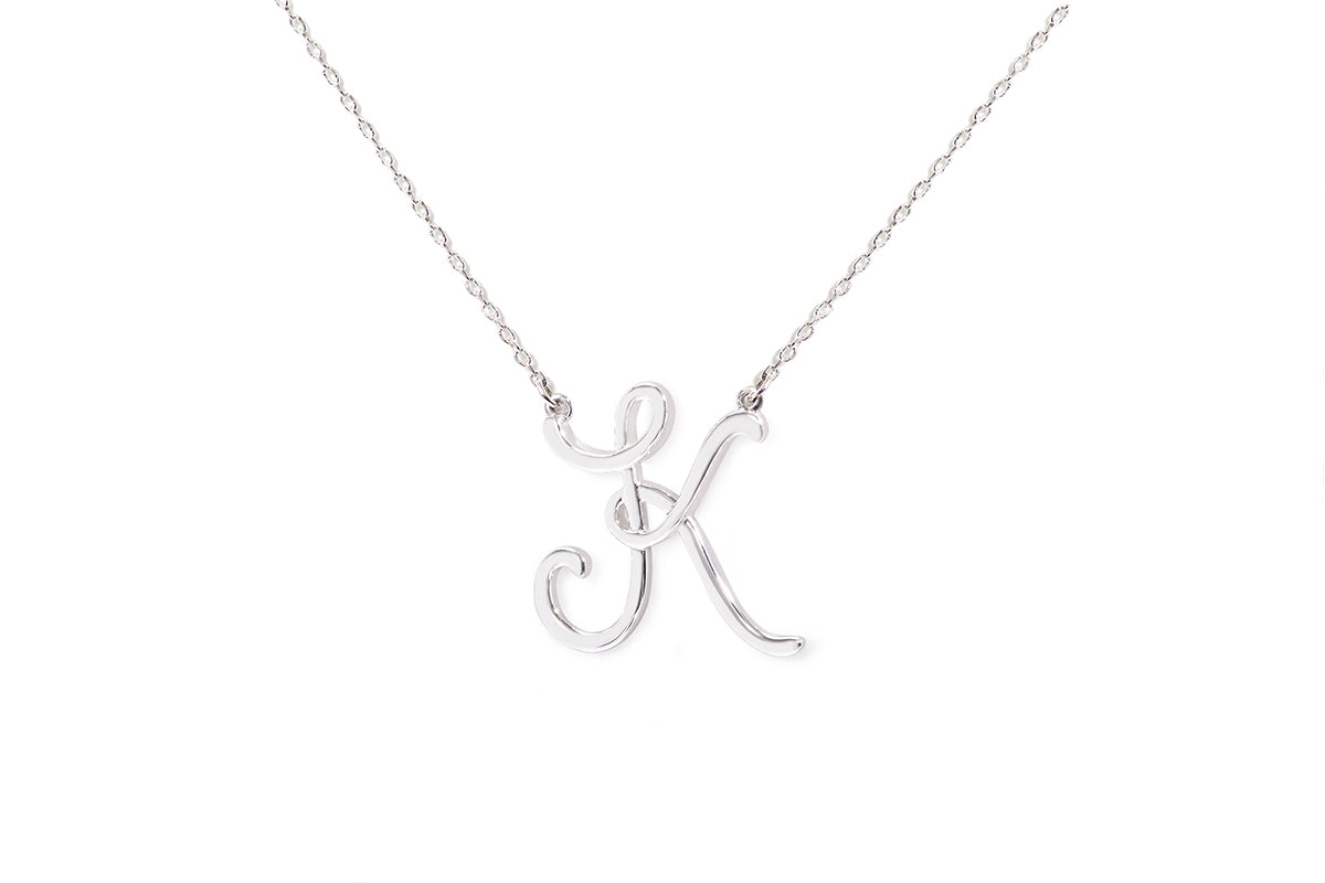 Gargantilla "LETRA K" plata .925 cursiva (25052)