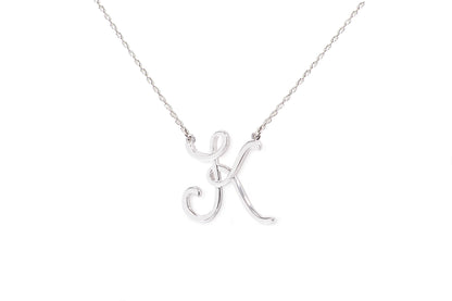 Gargantilla "LETRA K" plata .925 cursiva (25052)