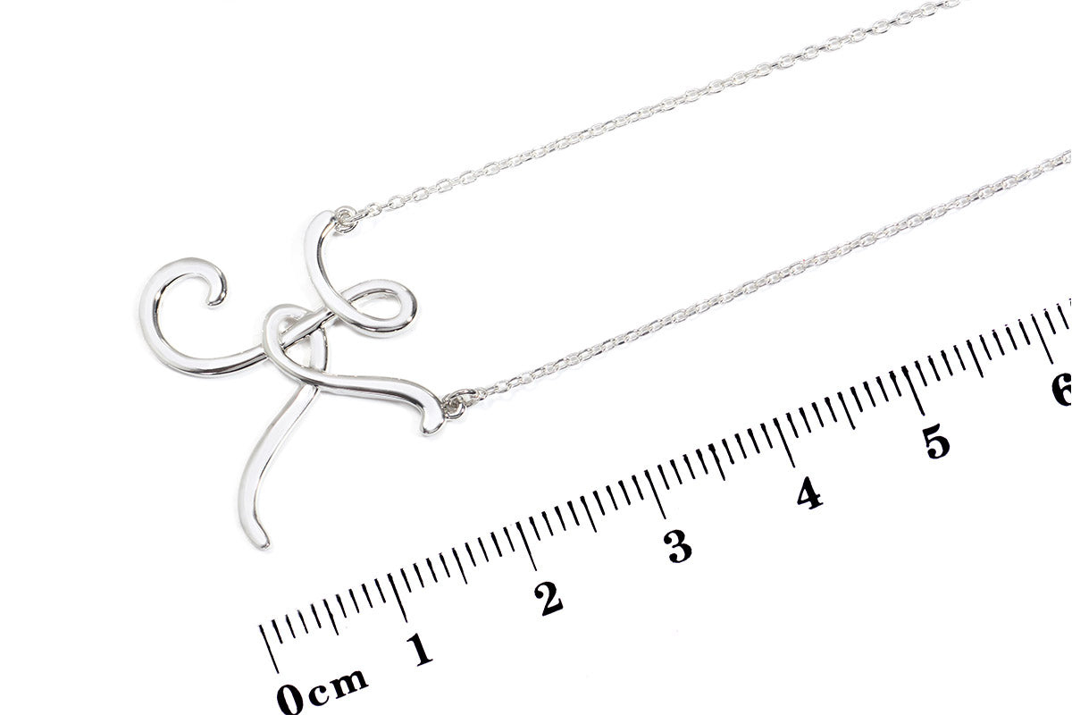 Gargantilla "LETRA K" plata .925 cursiva (25052)