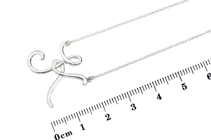 Gargantilla "LETRA K" plata .925 cursiva (25052)