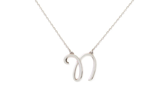 Gargantilla "LETRA N" plata .925 cursiva (26115)