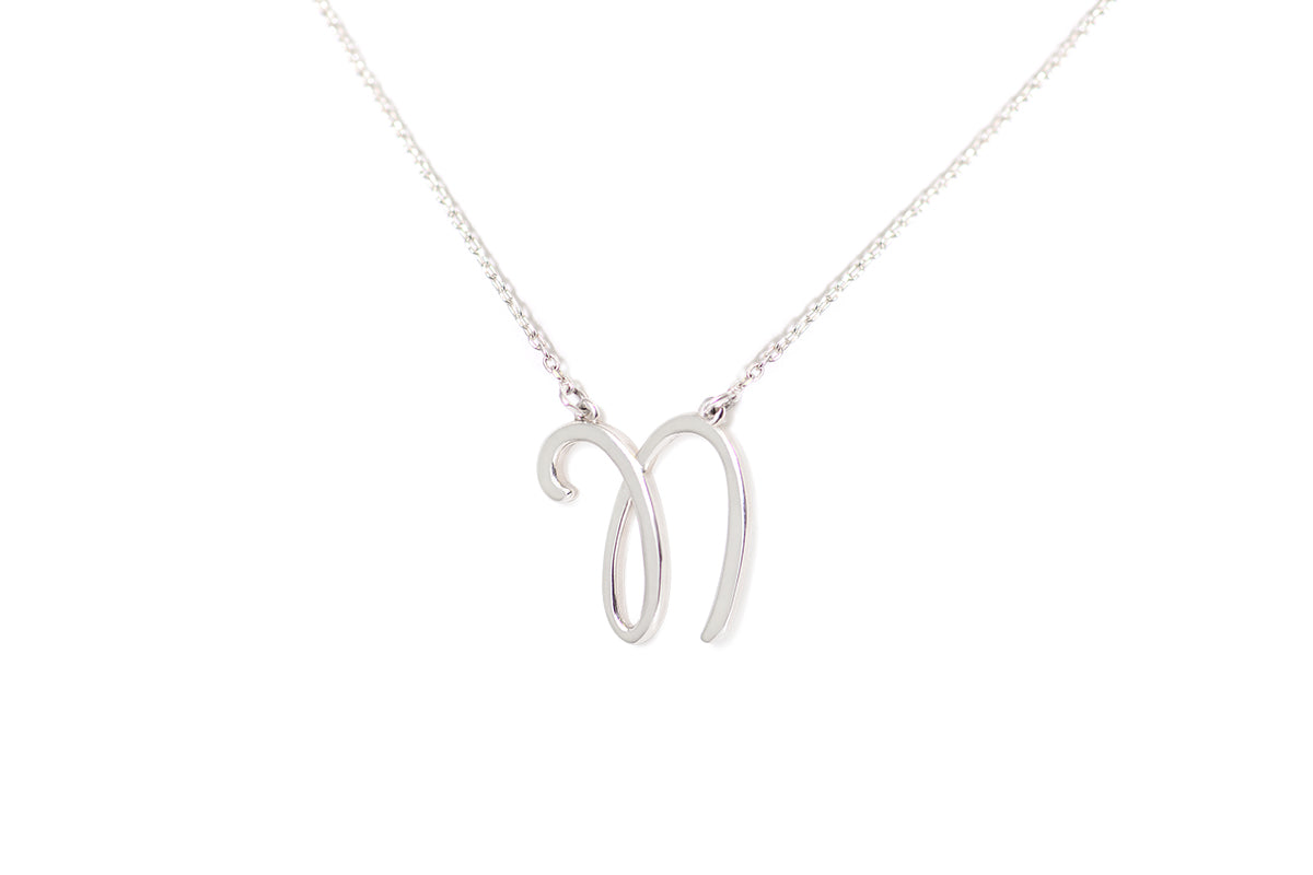 Gargantilla "LETRA N" plata .925 cursiva (26115)