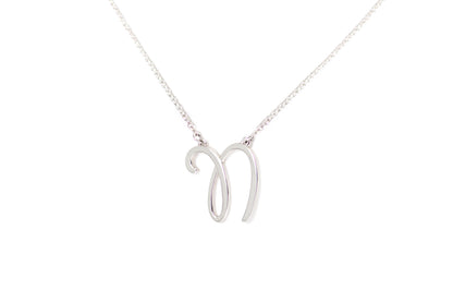 Gargantilla "LETRA N" plata .925 cursiva (26115)
