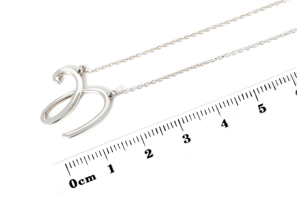 Gargantilla "LETRA N" plata .925 cursiva (26115)
