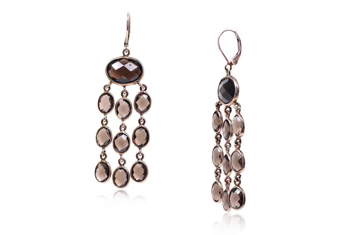Aretes "CASCADA" en plata .925 (28899)