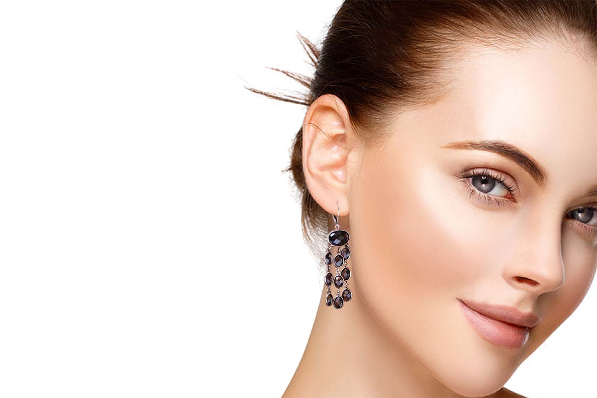Aretes "CASCADA" en plata .925 (28899)