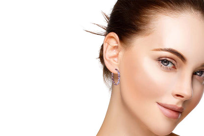 Aretes "MOON CICLE" plata .925 rosa (29090)