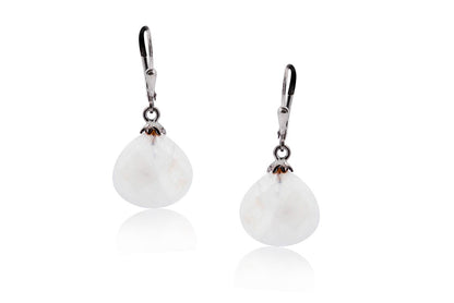 Aretes "GOTA" en plata 925 con piedra luna (31540)
