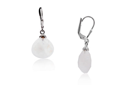 Aretes "GOTA" en plata 925 con piedra luna (31540)