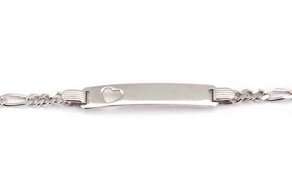 Esclava "CORAZÓN" plata .925 con placa para nombre (31575)