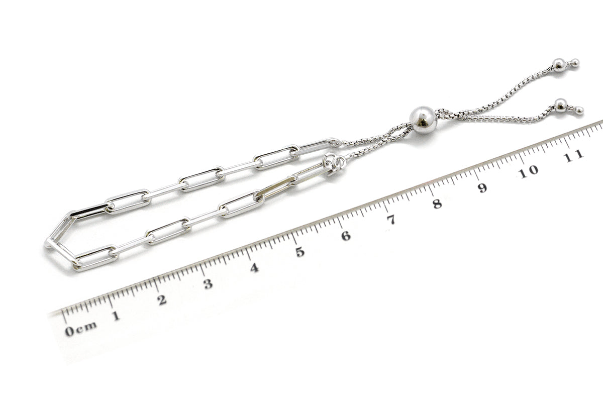Pulsera ajustable fabricada en plata .925 (36842)