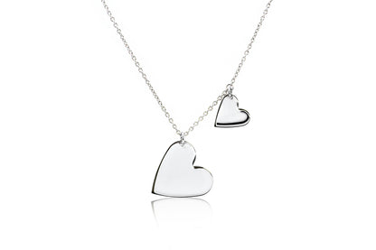Gargantilla "Doble corazón" en plata .925 (36846)