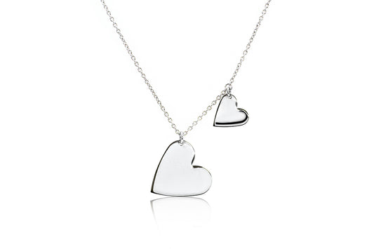 Gargantilla "Doble corazón" en plata .925 (36846)