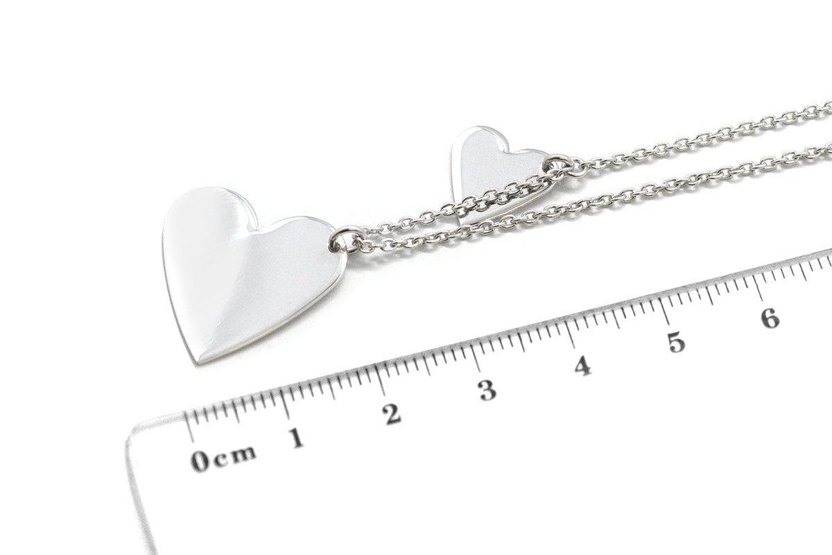 Gargantilla "Doble corazón" en plata .925 (36846)
