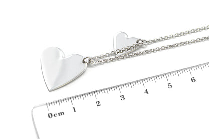 Gargantilla "Doble corazón" en plata .925 (36846)