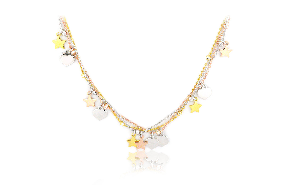 Gargantilla "Star&Heart" en plata .925 (36853)