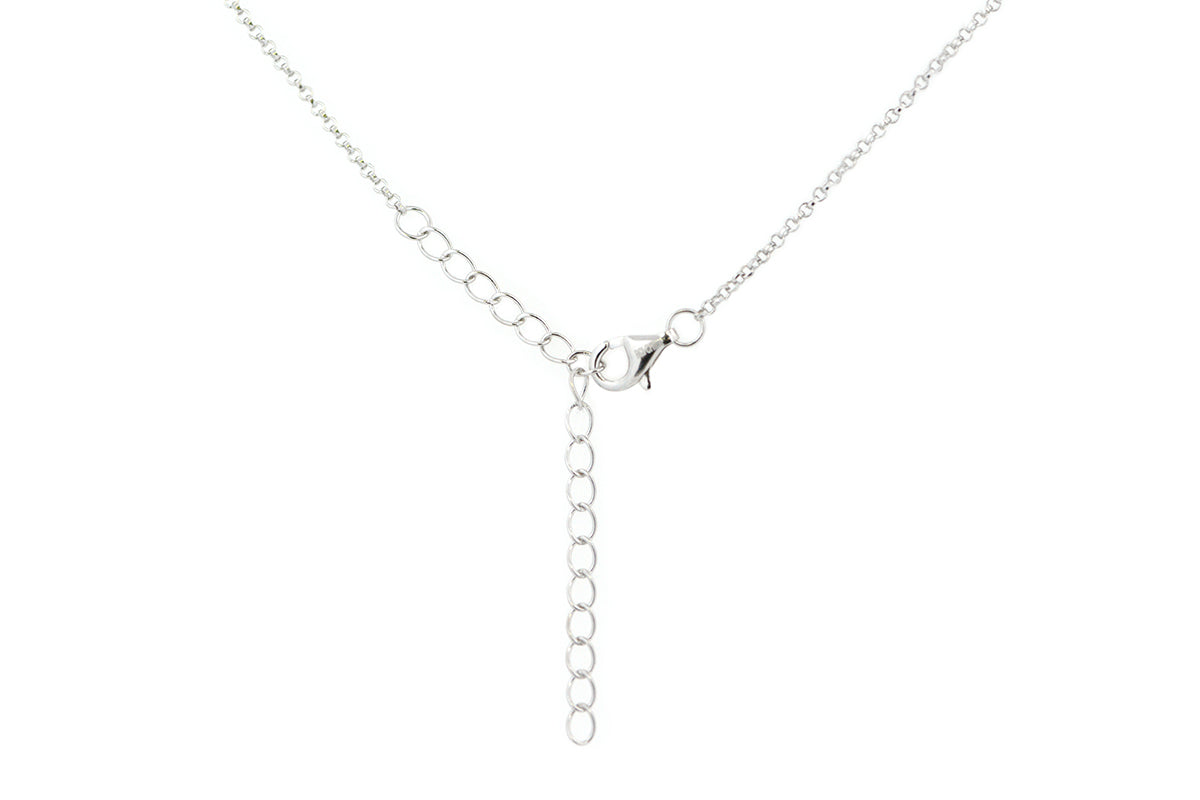 Gargantilla con dije de 45cm fabricada en plata fina (36857)