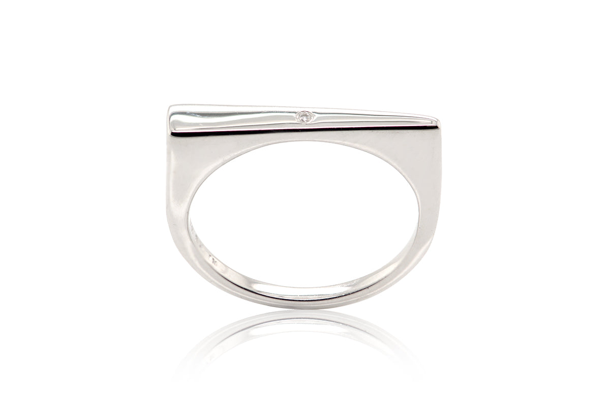 Anillo "TRIANGULAR" en plata .925 (36859)