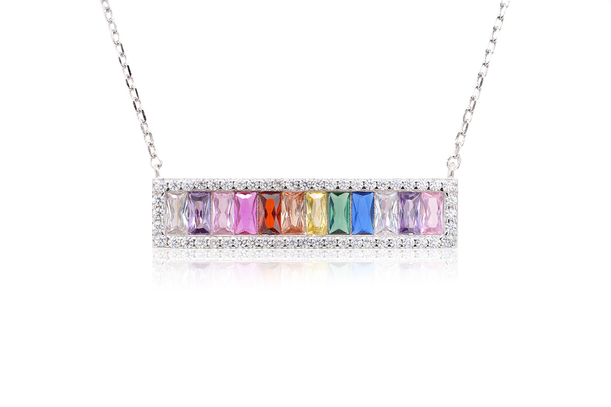 Gargantilla Rainbow en plata .925 (36862)