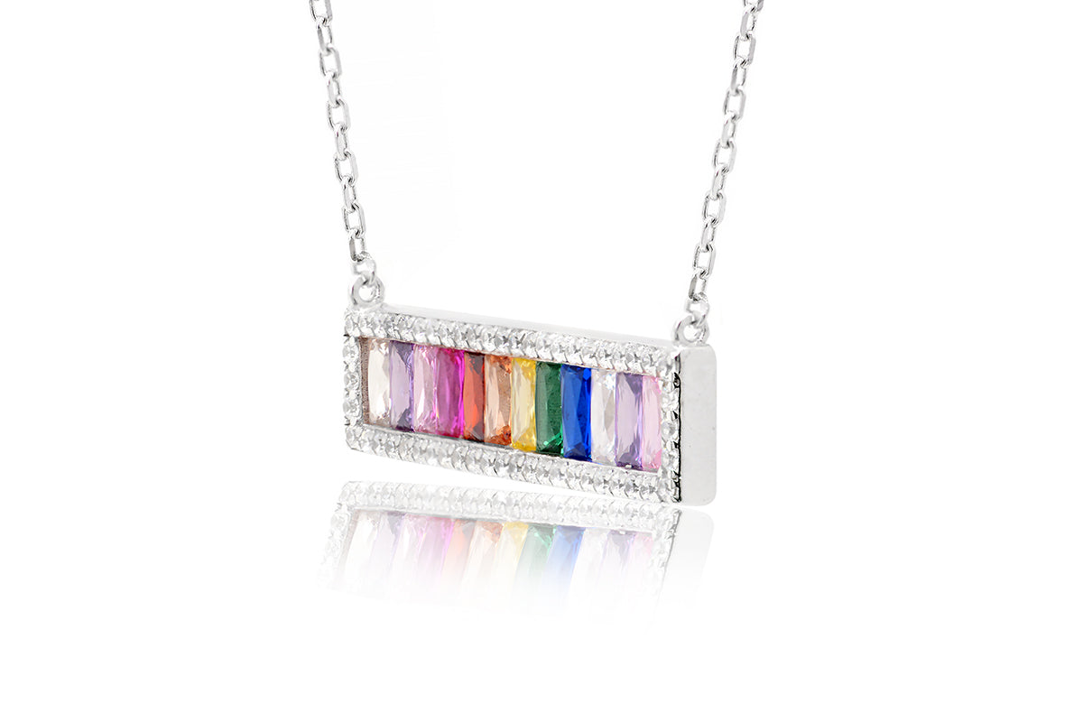 Gargantilla Rainbow en plata .925 (36862)