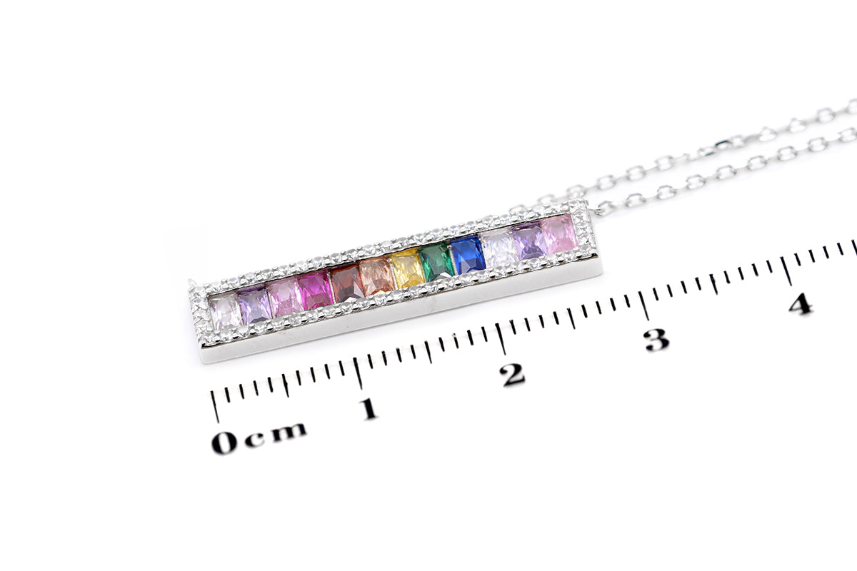 Gargantilla Rainbow en plata .925 (36862)