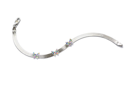 Pulsera "Mariposas" fabricada en plata .925 (36863)
