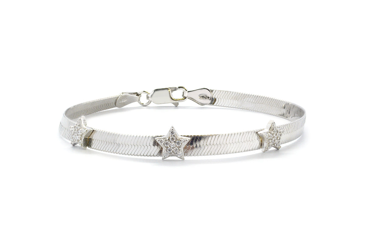 Pulsera "Stars" fabricada en plata .925 (36864)