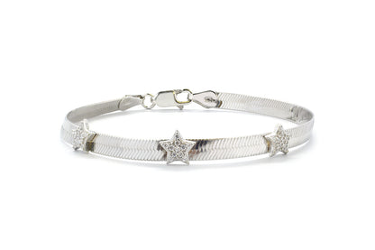 Pulsera "Stars" fabricada en plata .925 (36864)