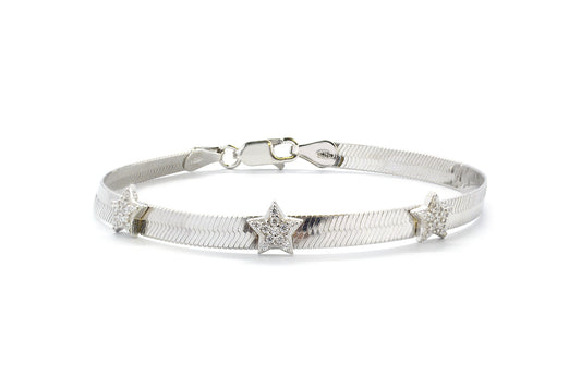 Pulsera "Stars" fabricada en plata .925 (36864)