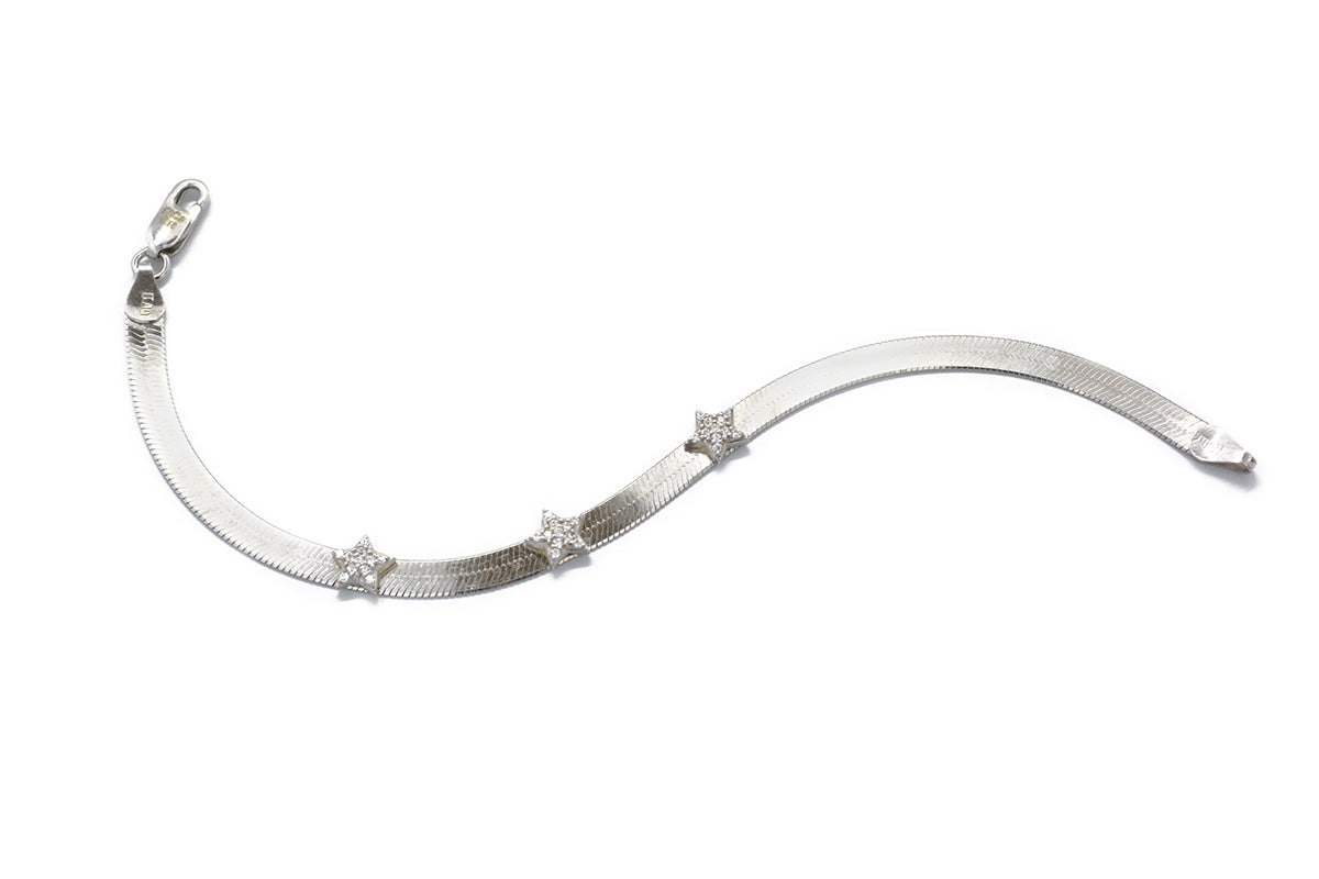 Pulsera "Stars" fabricada en plata .925 (36864)