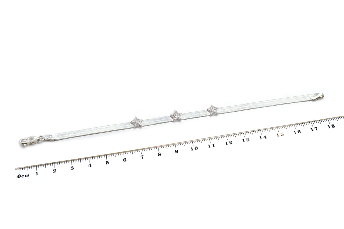 Pulsera "Stars" fabricada en plata .925 (36864)