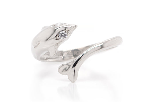Anillo Pinky "DELFIN" en plata fina (37238)