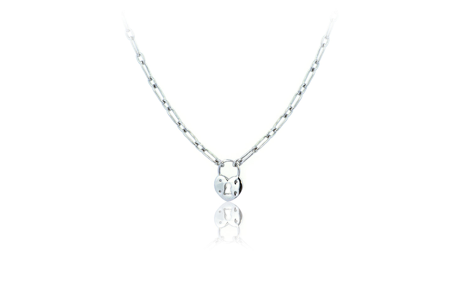 Gargantilla "Padlock Heart" en plata (37244)