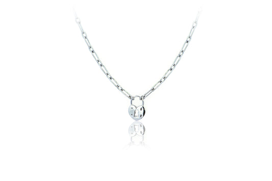 Gargantilla "Padlock Heart" en plata (37244)