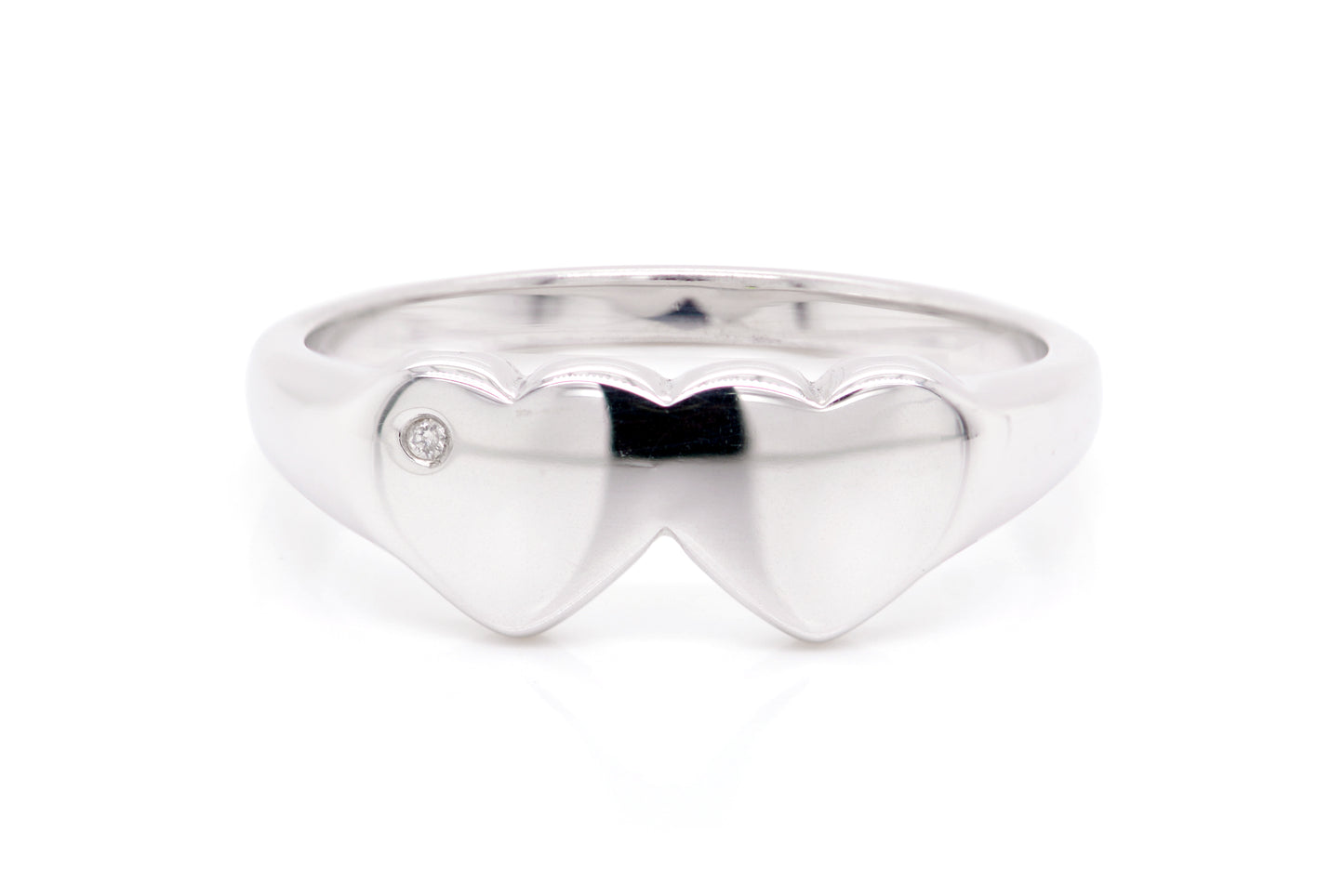 Anillo "DOUBLE HEART" en plata .925 (37247)