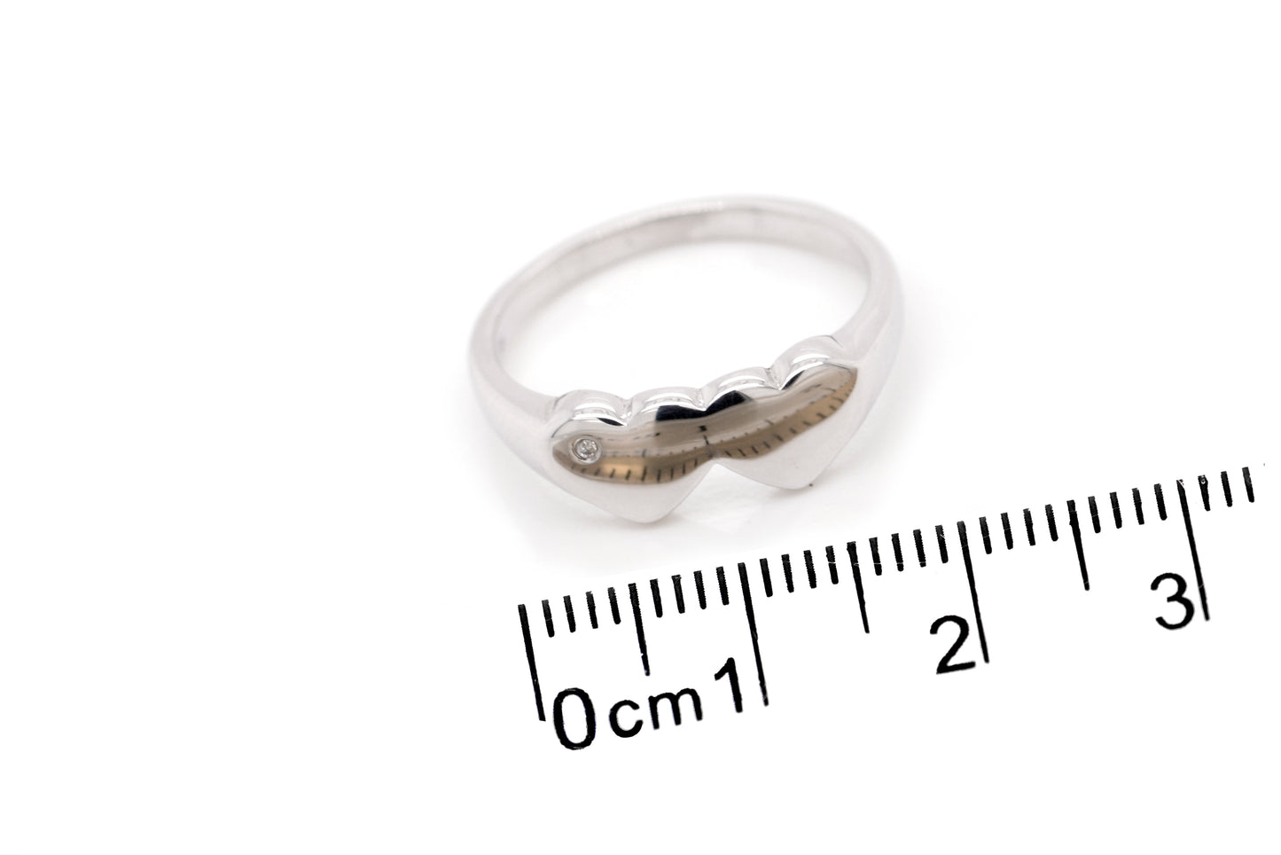 Anillo "DOUBLE HEART" en plata .925 (37247)